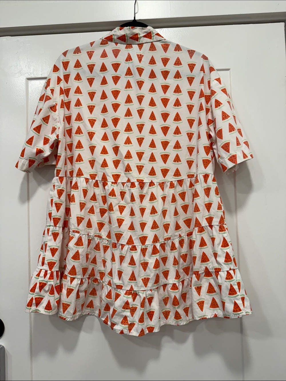 Maeve watermelon print tiered collar Blouse small - Picture 7 of 11